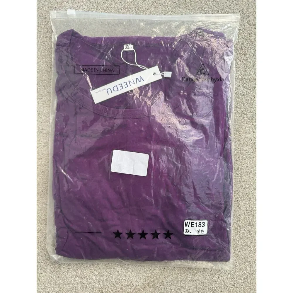 Lot (6) Plus Size 3X T Shirts Solid Colors Leopard Print Blouse Woman Within - Picture 12 of 13